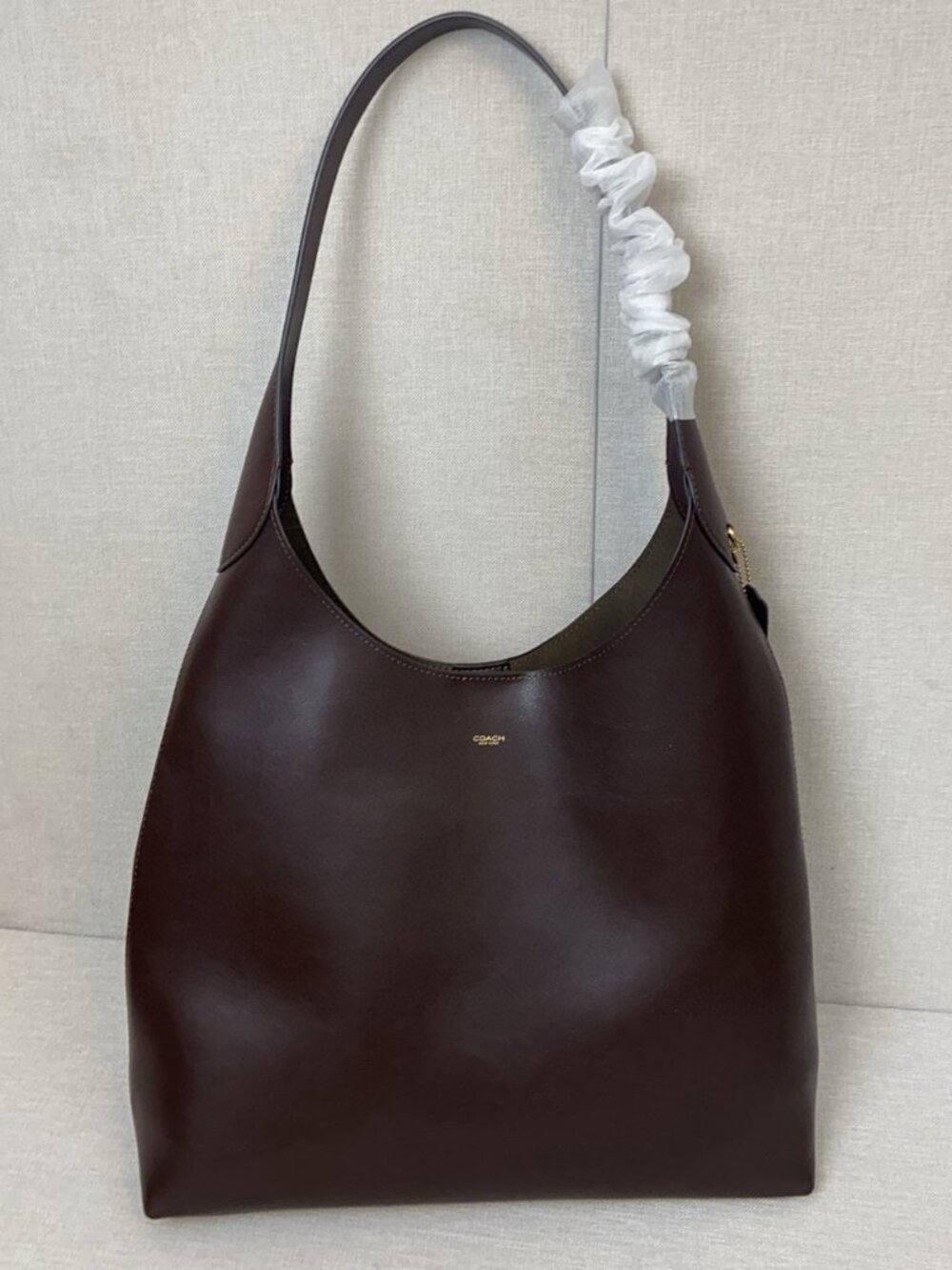 Coach Brooklyn 28 Large Maple Brown Leather Shoulder Bag New